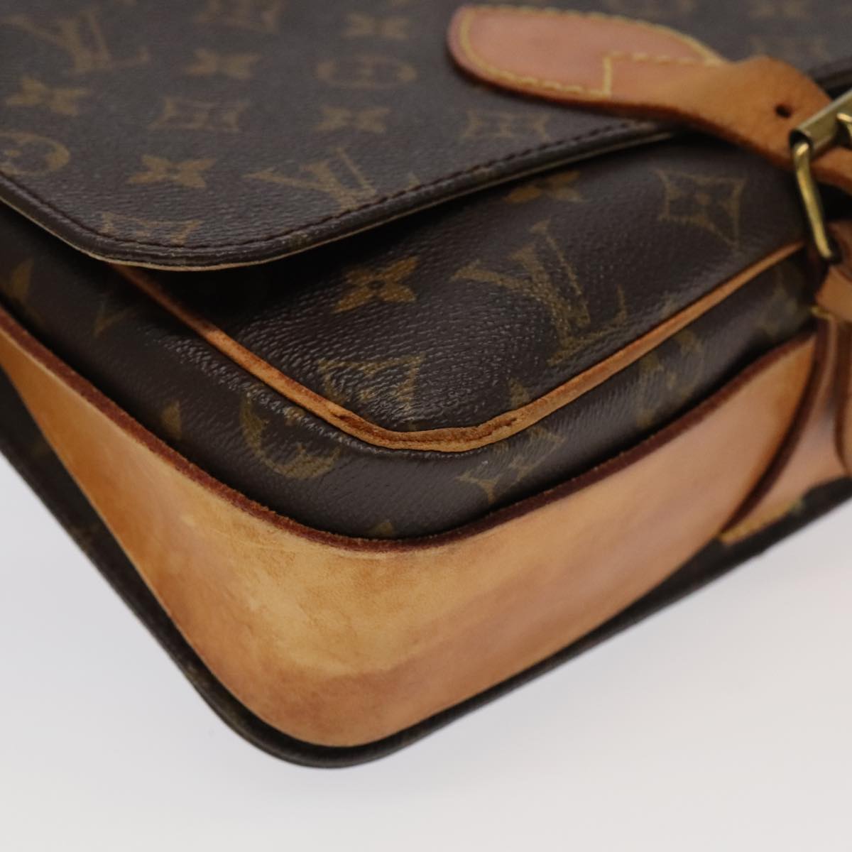 LOUIS VUITTON Monogram Cartouchiere GM Shoulder Bag M51252 LV Auth 98011