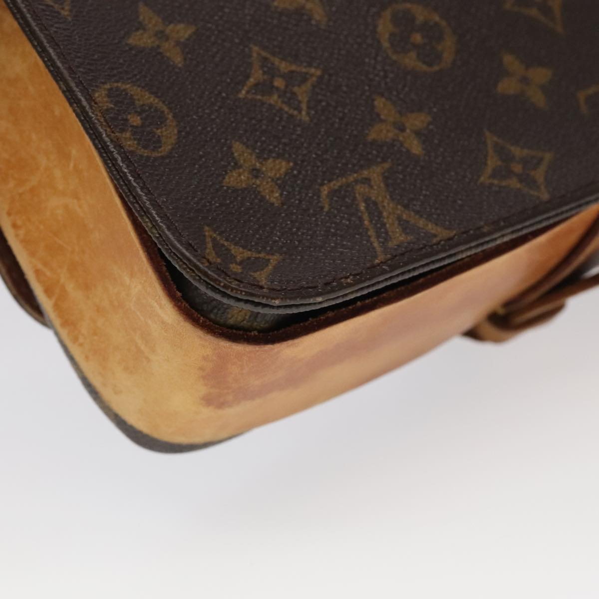 LOUIS VUITTON Monogram Cartouchiere GM Shoulder Bag M51252 LV Auth 98011