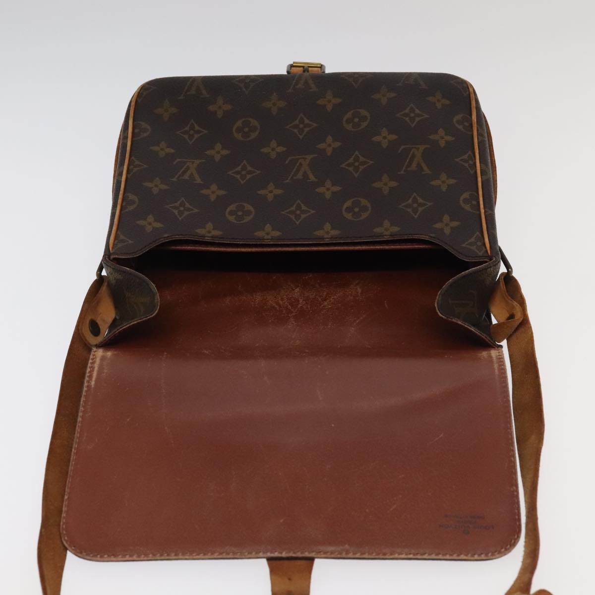 LOUIS VUITTON Monogram Cartouchiere GM Shoulder Bag M51252 LV Auth 98011