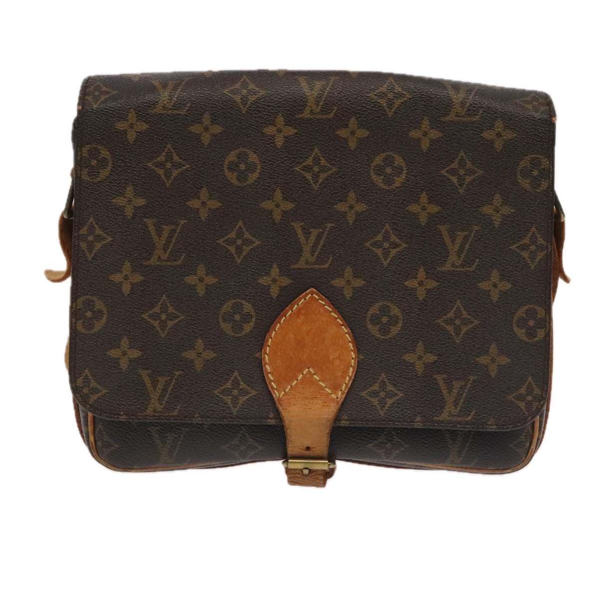 LOUIS VUITTON Monogram Cartouchiere GM Shoulder Bag M51252 LV Auth 98011