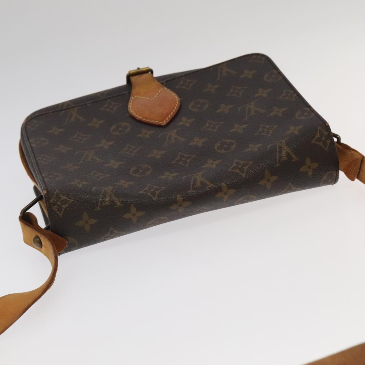 LOUIS VUITTON Monogram Cartouchiere GM Shoulder Bag M51252 LV Auth 98011