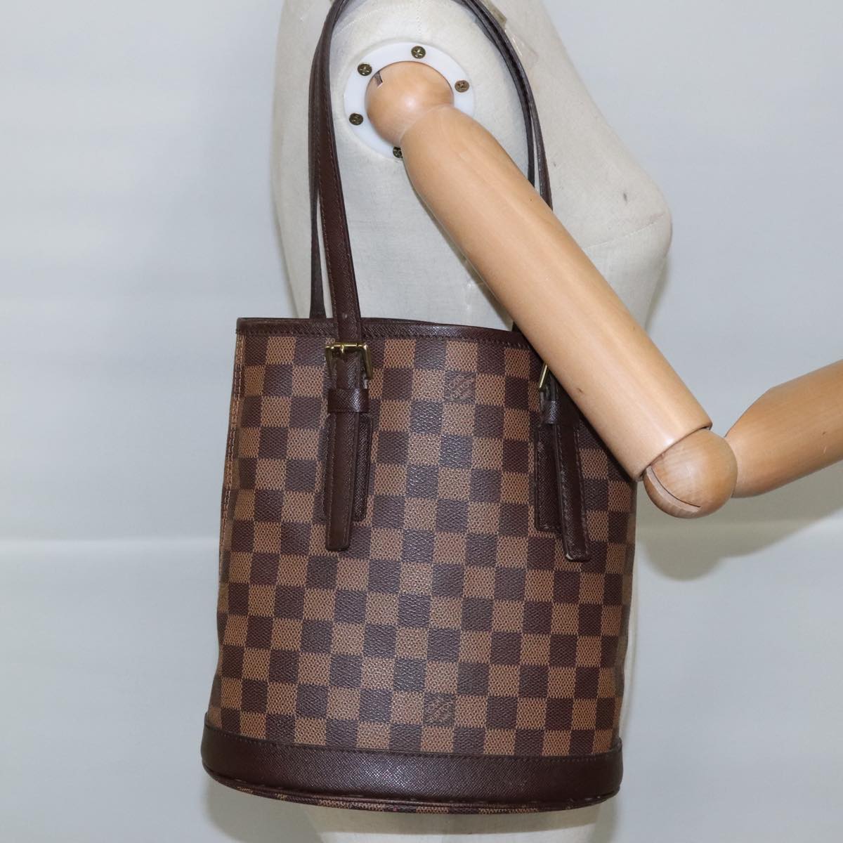 LOUIS VUITTON Damier Ebene Marais Shoulder Bag N42240 LV Auth 98013