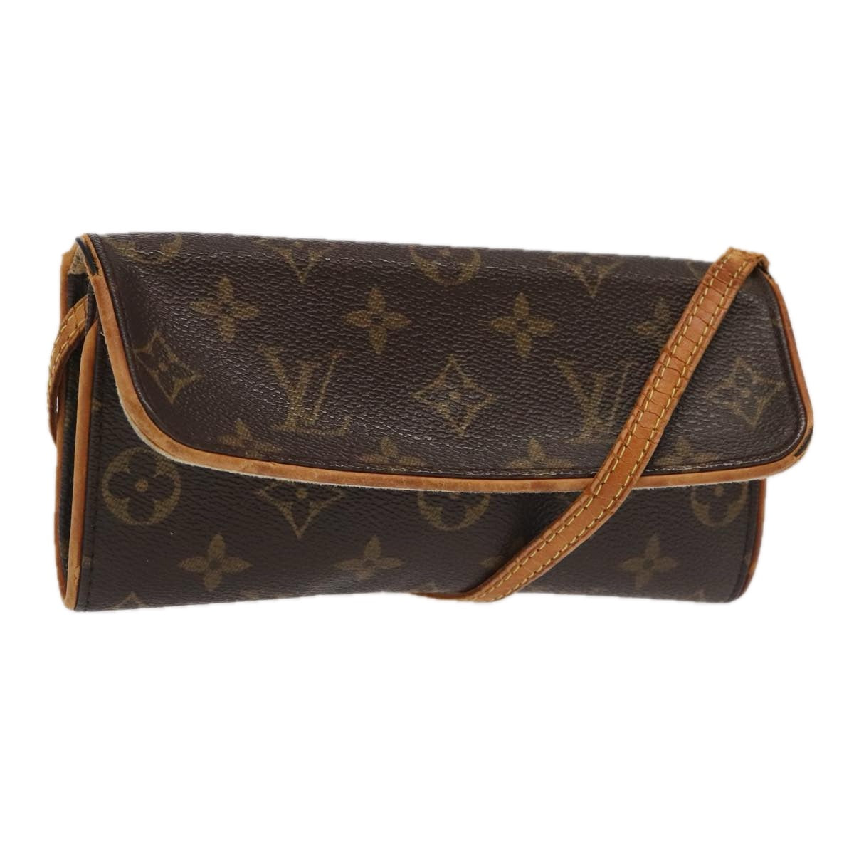 LOUIS VUITTON Monogram Pochette Twin PM Shoulder Bag M51854 LV Auth 98019