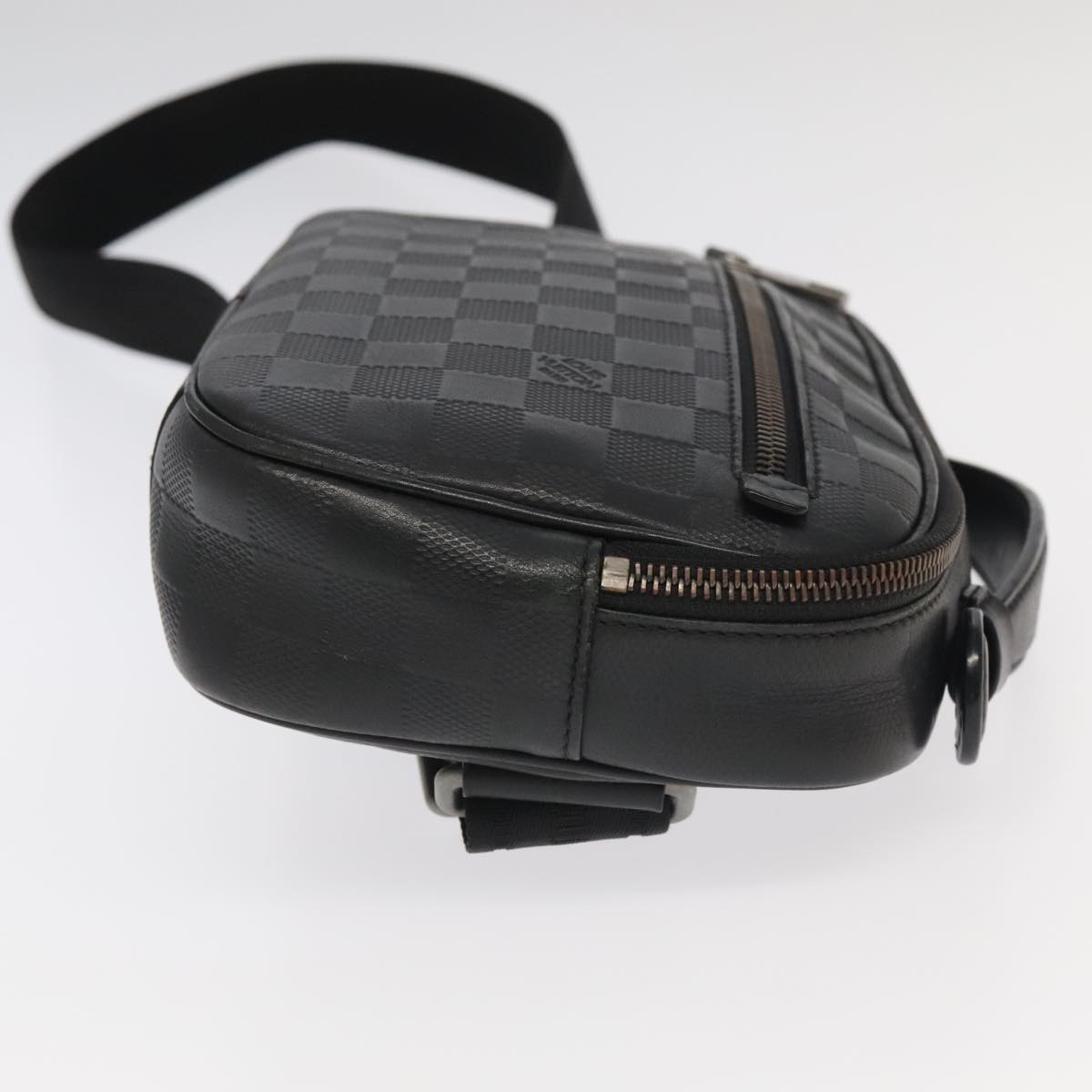 LOUIS VUITTON Damier Anfini Ambreil ShoulderBag Black Onyx N41288 Auth 98025