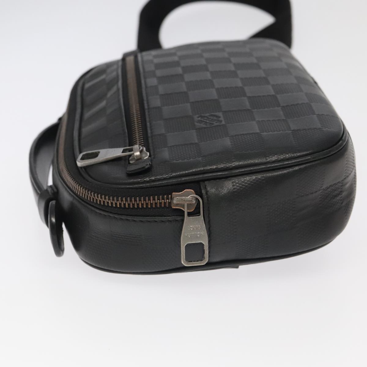 LOUIS VUITTON Damier Anfini Ambreil ShoulderBag Black Onyx N41288 Auth 98025