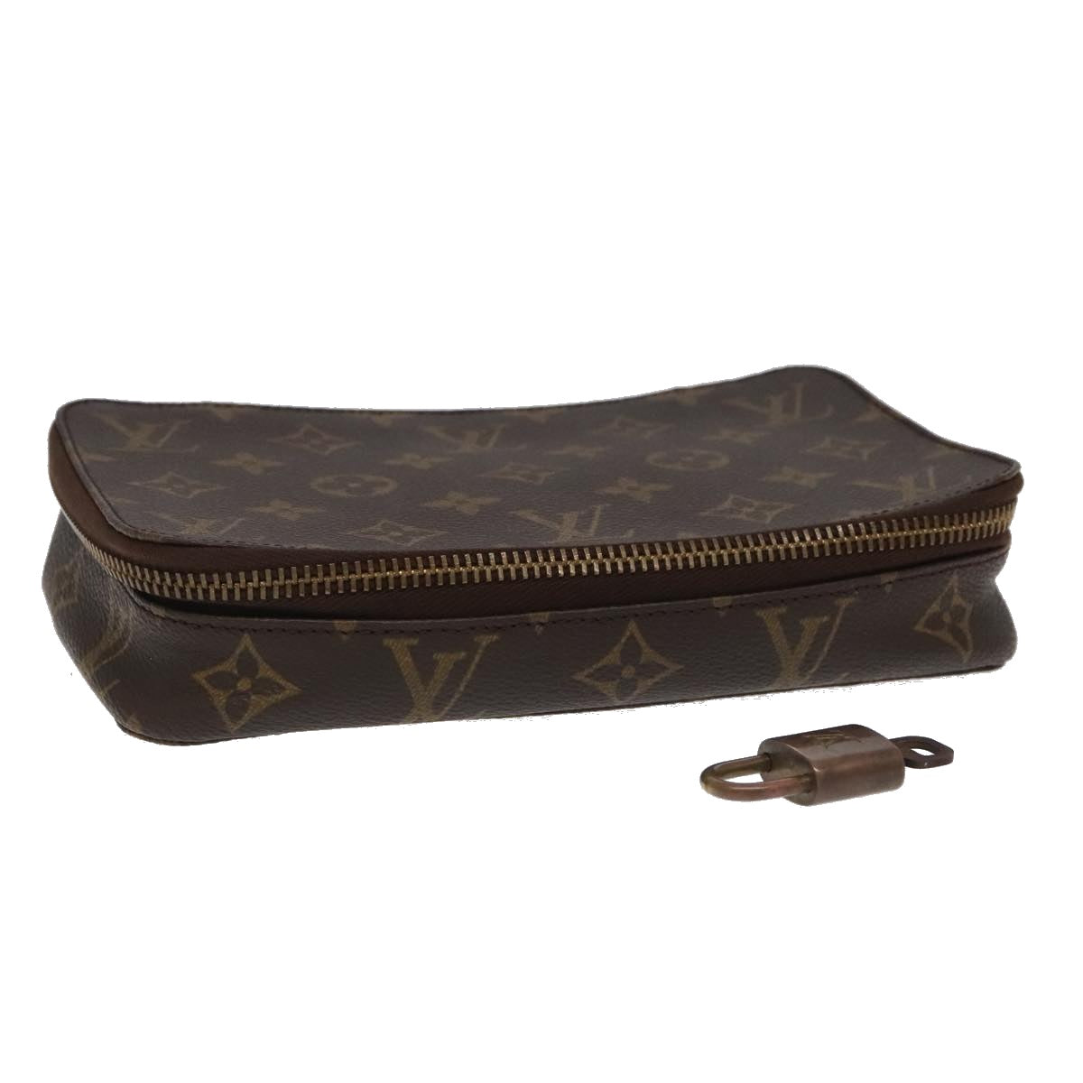 LOUIS VUITTON Monogram Poche Monte Carlo Jewelry Box M47352 LV Auth 98028