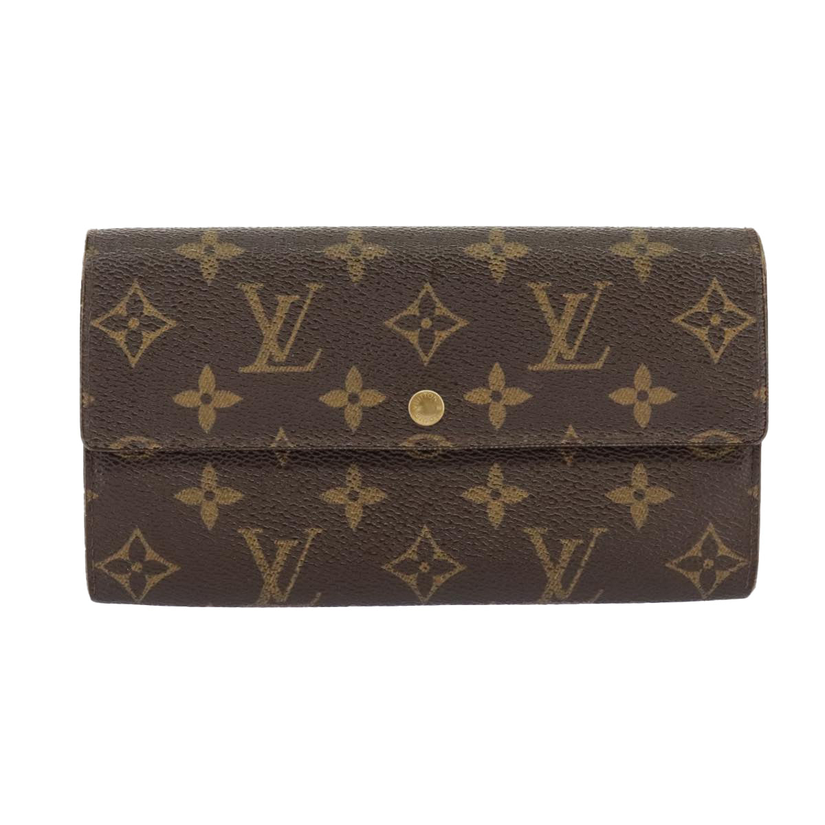 LOUIS VUITTON Monogram Portefeuille Sarah Long Wallet M61734 LV Auth 98029