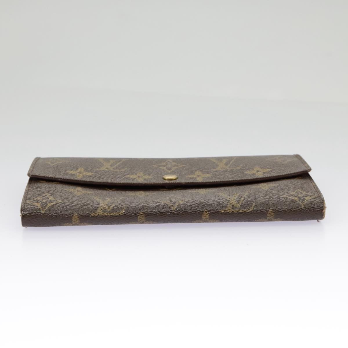 LOUIS VUITTON Monogram Portefeuille Sarah Long Wallet M61734 LV Auth 98029