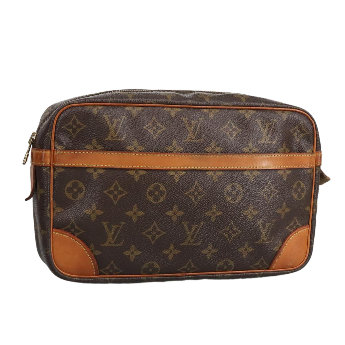 LOUIS VUITTON Monogram Compiegne 28 Clutch Bag M51845 LV Auth 98034