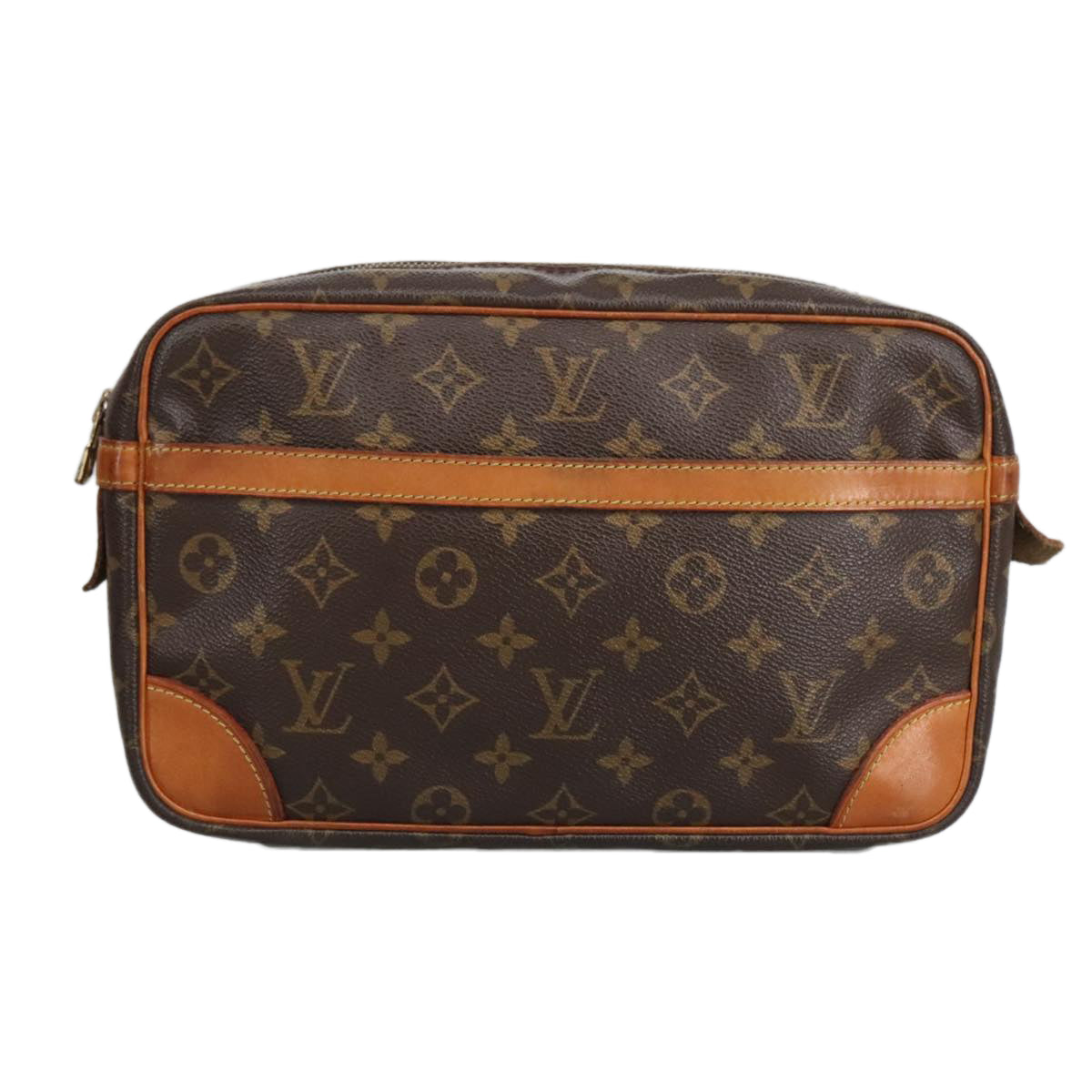 LOUIS VUITTON Monogram Compiegne 28 Clutch Bag M51845 LV Auth 98034