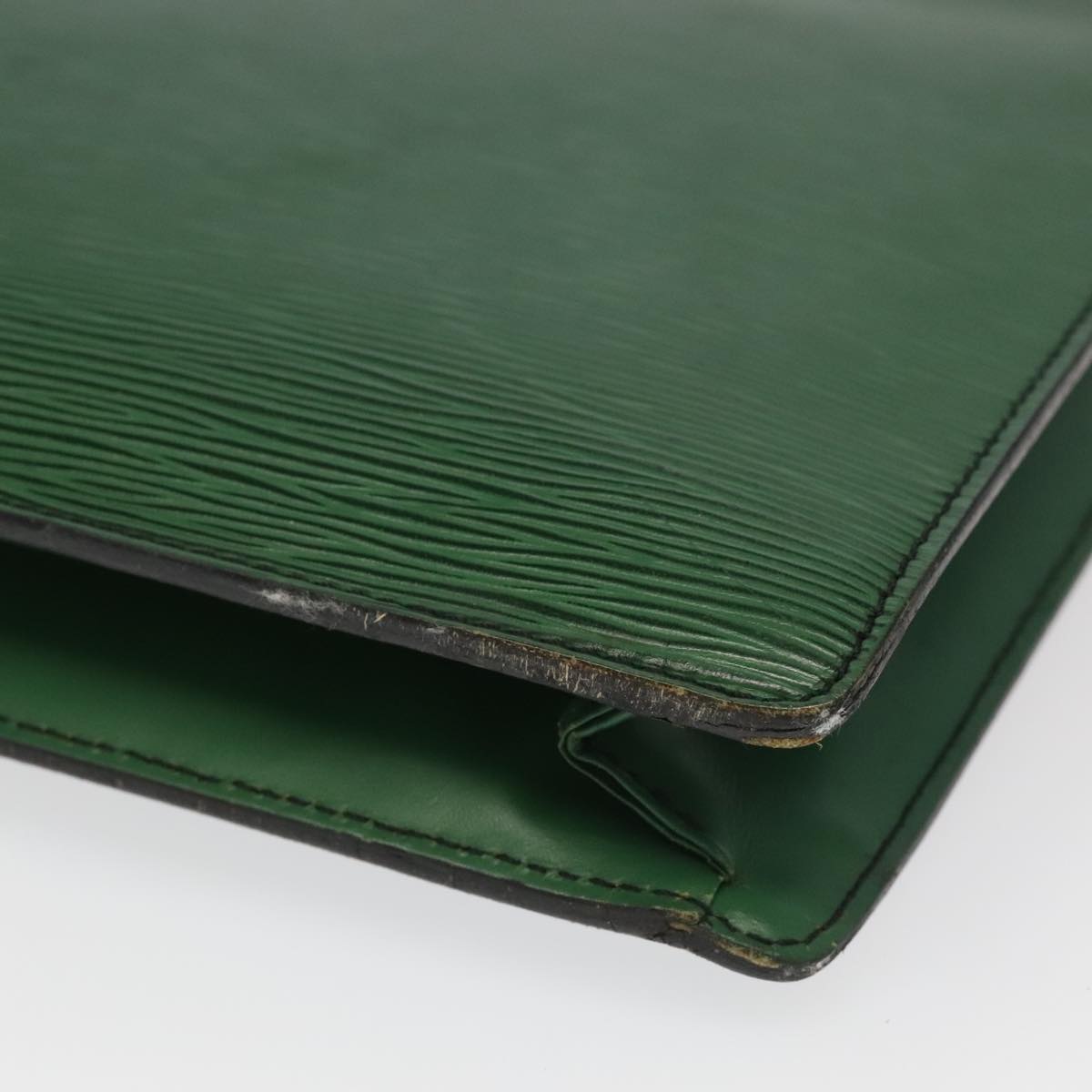 LOUIS VUITTON Epi Porte Documents Bandouliere Briefcase Green M54464 Auth 98045