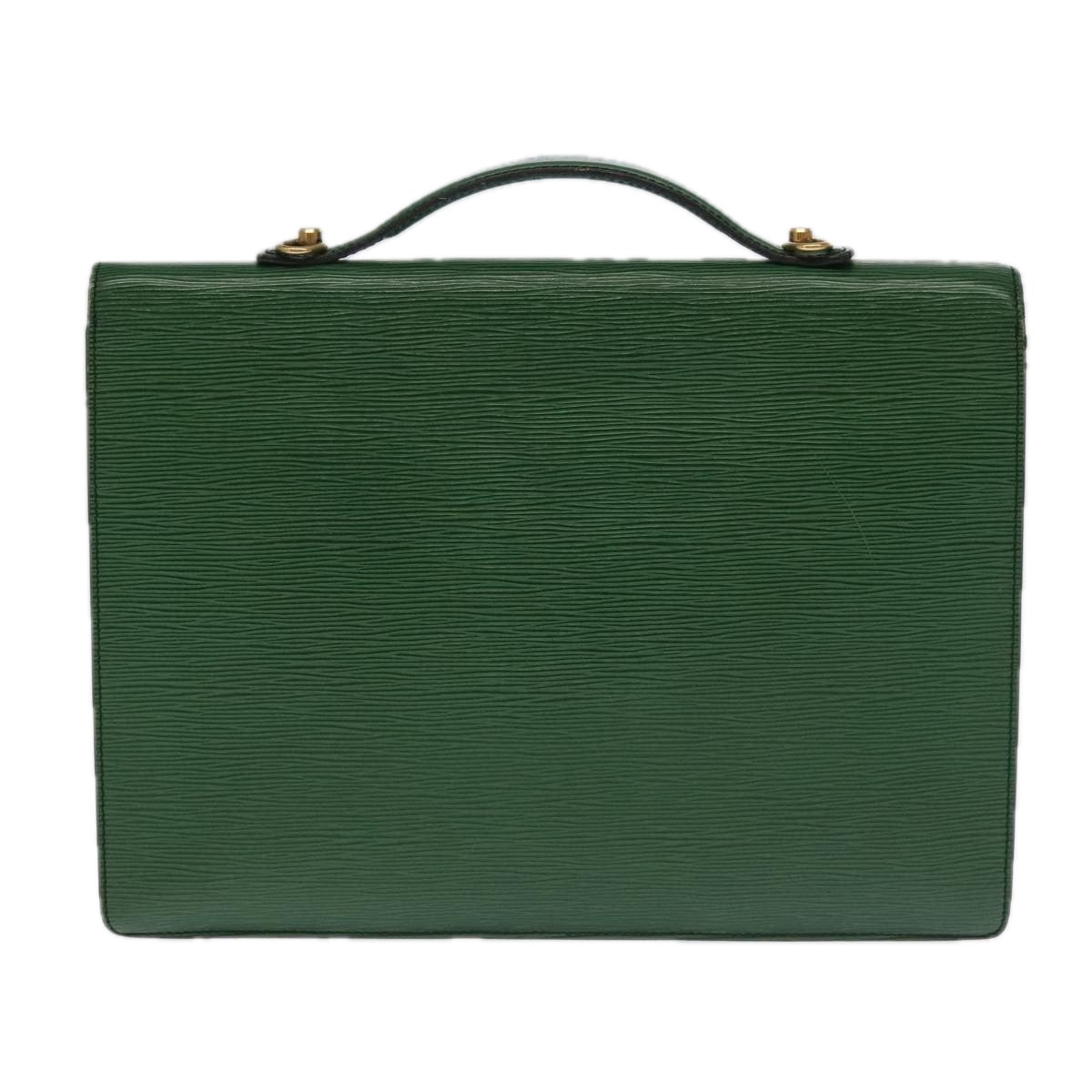 LOUIS VUITTON Epi Porte Documents Bandouliere Briefcase Green M54464 Auth 98045 - 0