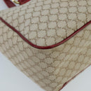 CELINE Macadam Canvas Hand Bag Beige Gold Auth 98068V-14
