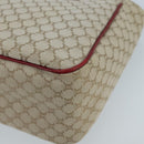 CELINE Macadam Canvas Hand Bag Beige Gold Auth 98068V-15