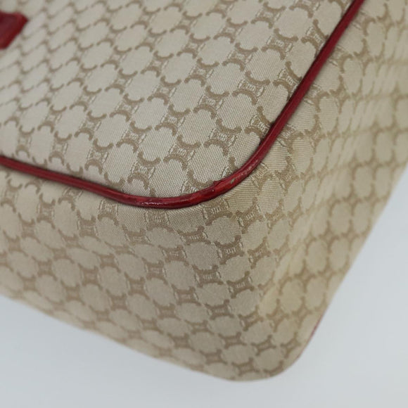 CELINE Macadam Canvas Hand Bag Beige Gold Auth 98068V