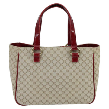 CELINE Macadam Canvas Hand Bag Beige Gold Auth 98068V - 0