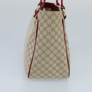CELINE Macadam Canvas Hand Bag Beige Gold Auth 98068V-3