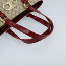 CELINE Macadam Canvas Hand Bag Beige Gold Auth 98068V-7