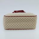 CELINE Macadam Canvas Hand Bag Beige Gold Auth 98068V-5