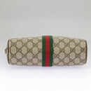 GUCCI GG Supreme Web Sherry Line Shoulder Bag PVC Beige 98 02 004 Auth 98076-5