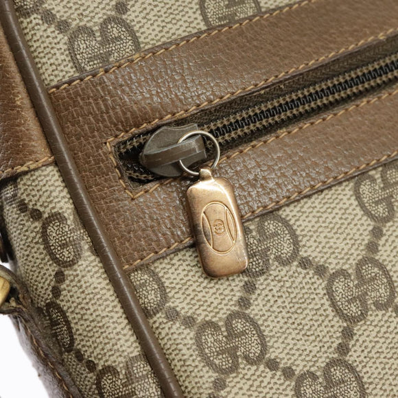 GUCCI GG Supreme Web Sherry Line Shoulder Bag PVC Beige 98 02 004 Auth 98076