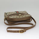 GUCCI GG Supreme Web Sherry Line Shoulder Bag PVC Beige 98 02 004 Auth 98076-6