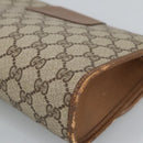 GUCCI GG Supreme Web Sherry Line Clutch Bag PVC Beige Red 89 01 030 Auth 98082-15