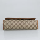 GUCCI GG Supreme Web Sherry Line Clutch Bag PVC Beige Red 89 01 030 Auth 98082-6