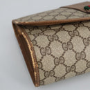 GUCCI GG Supreme Web Sherry Line Clutch Bag PVC Beige Red 89 01 030 Auth 98082-14