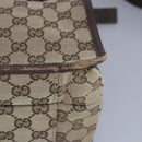 GUCCI GG Canvas Shoulder Bag Beige Silver 92555 Auth 98087-14