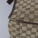 GUCCI GG Canvas Shoulder Bag Beige Silver 92555 Auth 98087-15