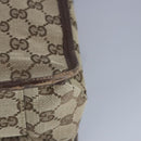 GUCCI GG Canvas Shoulder Bag Beige Silver 92555 Auth 98087-16