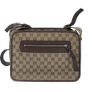 GUCCI GG Canvas Shoulder Bag Beige Silver 92555 Auth 98087-13