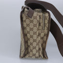 GUCCI GG Canvas Shoulder Bag Beige Silver 92555 Auth 98087-3