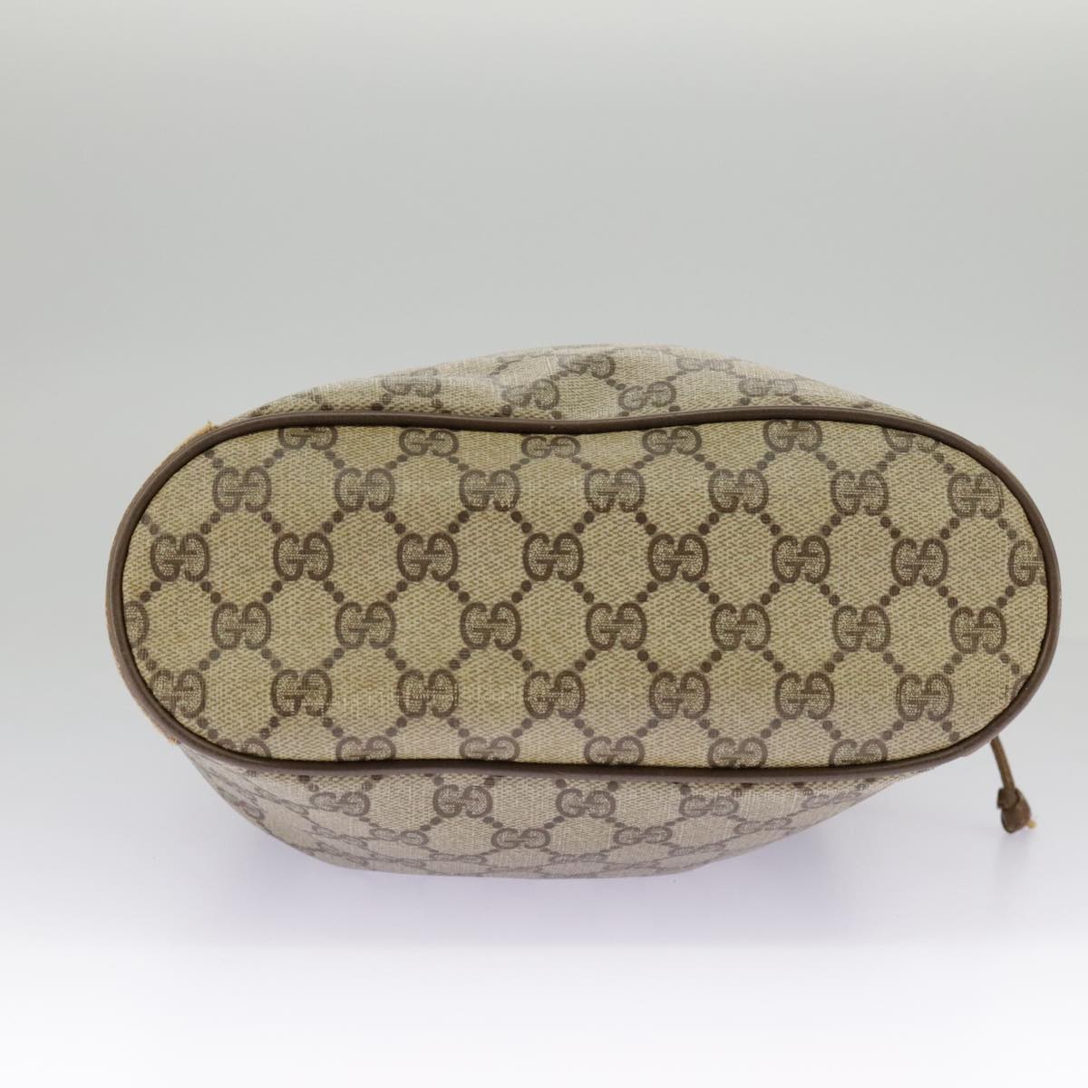 GUCCI GG Supreme Web Sherry Line Shoulder Bag PVC Beige 41 02 034 Auth 98088