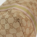 GUCCI GG Canvas Sherry Line Tote Bag Beige Gold pink 137396 Auth 98092-15