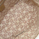 GUCCI GG Canvas Sherry Line Tote Bag Beige Gold pink 137396 Auth 98092-11