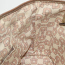 GUCCI GG Canvas Sherry Line Tote Bag Beige Gold pink 137396 Auth 98092-19