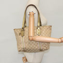 GUCCI GG Canvas Sherry Line Tote Bag Beige Gold pink 137396 Auth 98092-21