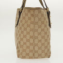 GUCCI GG Canvas Sherry Line Tote Bag Beige Gold pink 137396 Auth 98092-3