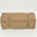 GUCCI GG Canvas Sherry Line Tote Bag Beige Gold pink 137396 Auth 98092-5