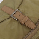 PRADA Backpack Nylon Khaki Silver Auth 98100-18