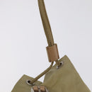 PRADA Backpack Nylon Khaki Silver Auth 98100-19