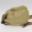 PRADA Backpack Nylon Khaki Silver Auth 98100-4