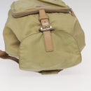 PRADA Backpack Nylon Khaki Silver Auth 98100-6