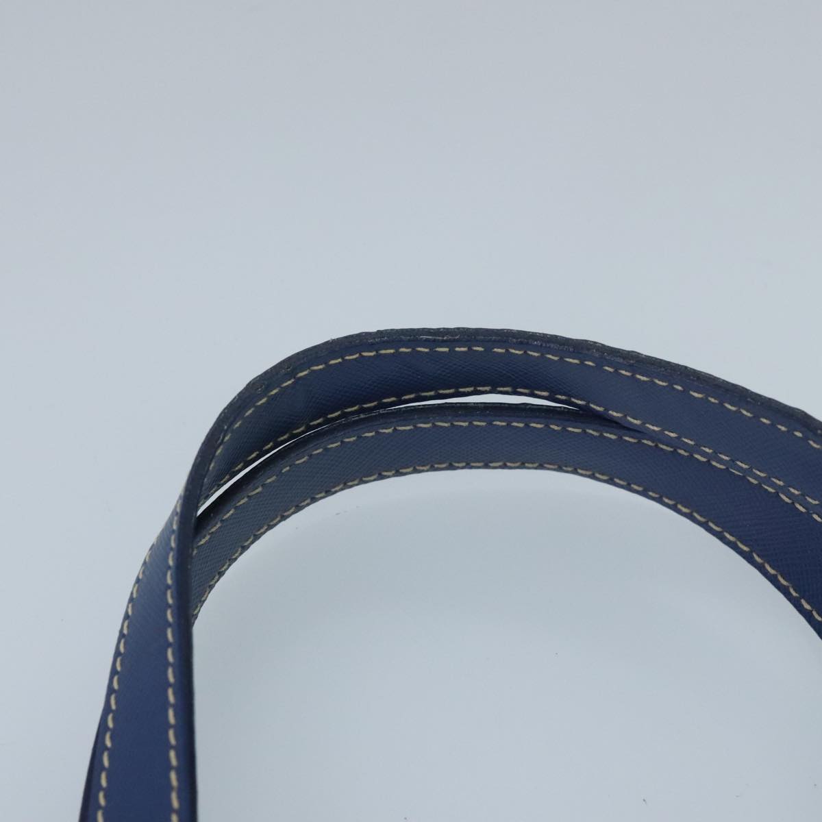 PRADA Hand Bag Nylon 2way Blue Gold Auth 98102