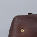 Salvatore Ferragamo Gancini Sofia Hand Bag Leather 2way Brown Gold Auth 98113-14