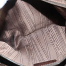 Salvatore Ferragamo Gancini Sofia Hand Bag Leather 2way Brown Gold Auth 98113-21