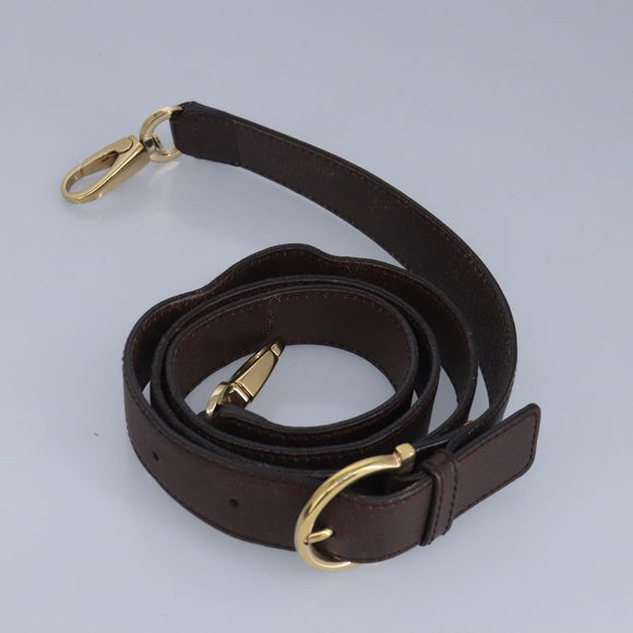 Salvatore Ferragamo Gancini Sofia Hand Bag Leather 2way Brown Gold Auth 98113