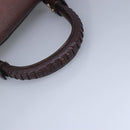 Salvatore Ferragamo Gancini Sofia Hand Bag Leather 2way Brown Gold Auth 98113-7